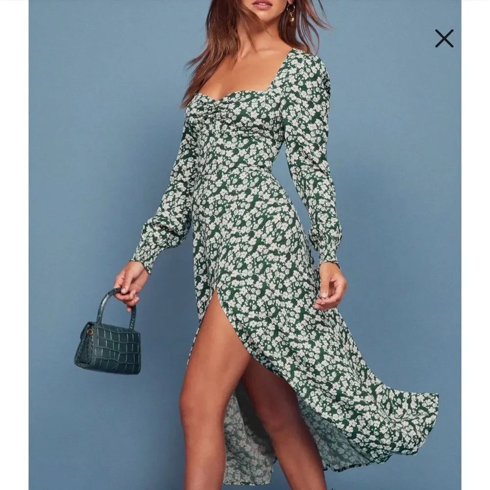 Reformation Wallflower Long Sleeve Midi Dress